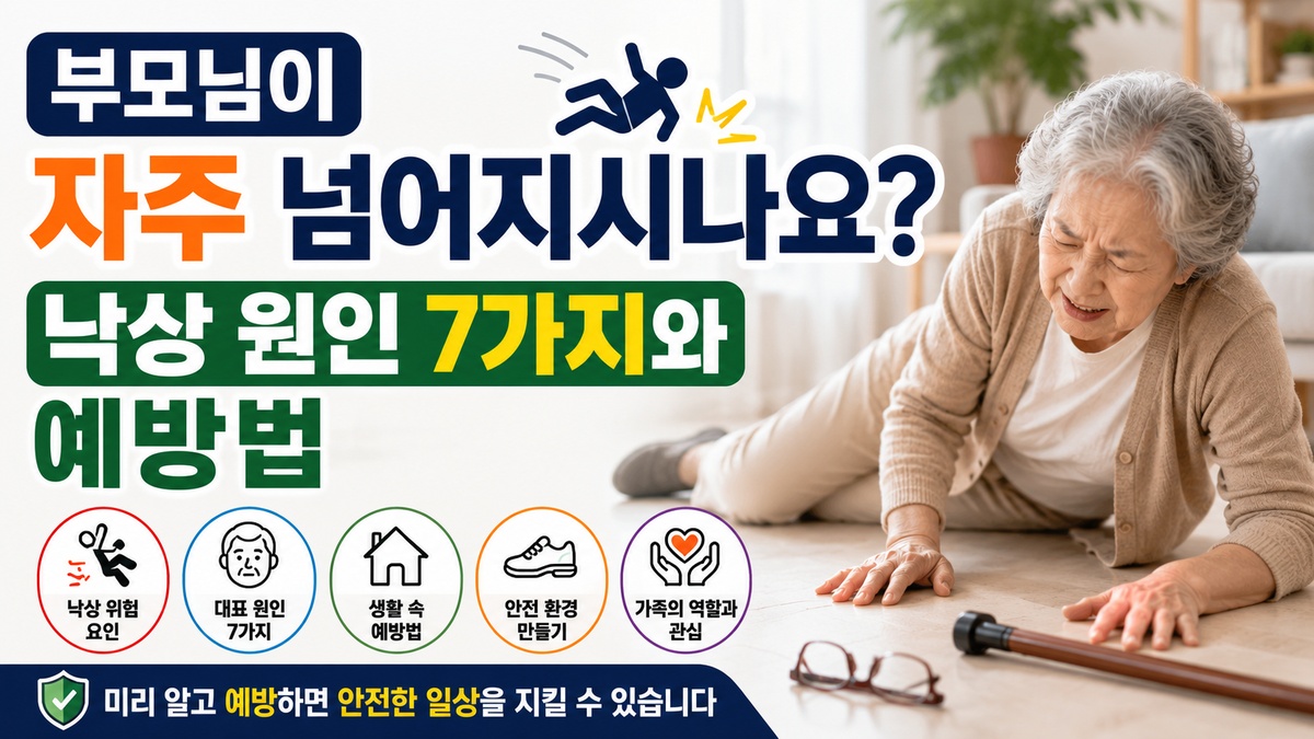 부모님 낙상 원인 7가지와 위험 신호